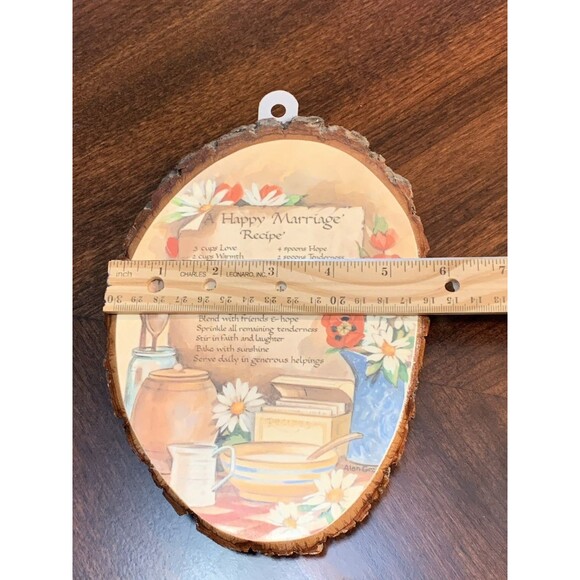 Wood Plaque Decor Happy Marriage Recipe Multnomah Falls Oregon Decoupage - Picture 9 of 10
